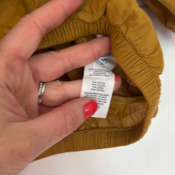 Aerie NWT mustard yellow cropped puff sleeve blouse XS - Picture 5 of 8